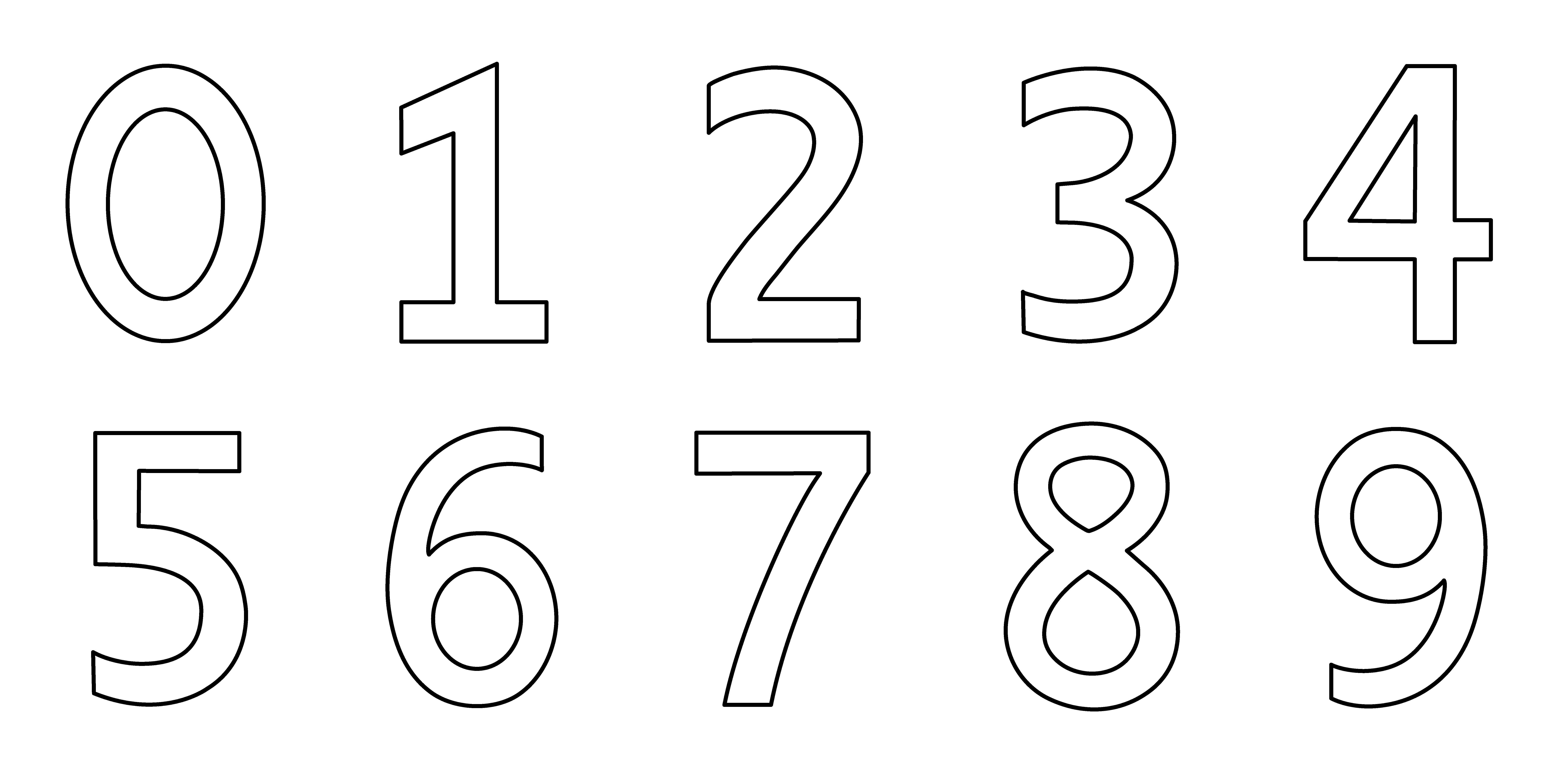 black and white numbers clipart clipground