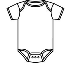 Onesie clipart black and white, Onesie black and white.