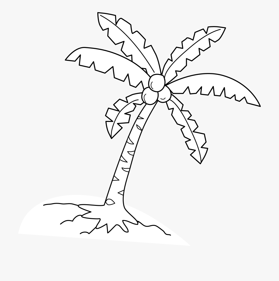 Palm Tree Black And White Clipart.