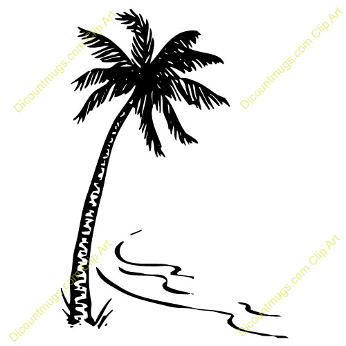 Palm Tree Clipart Black And White.