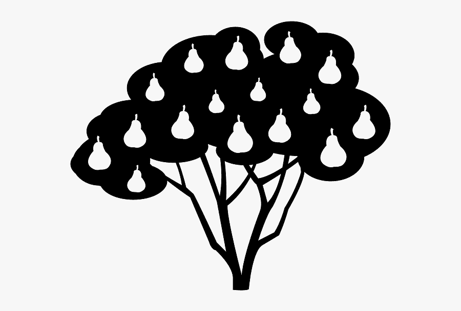 Clipart Black And White Pear Tree , Free Transparent Clipart.