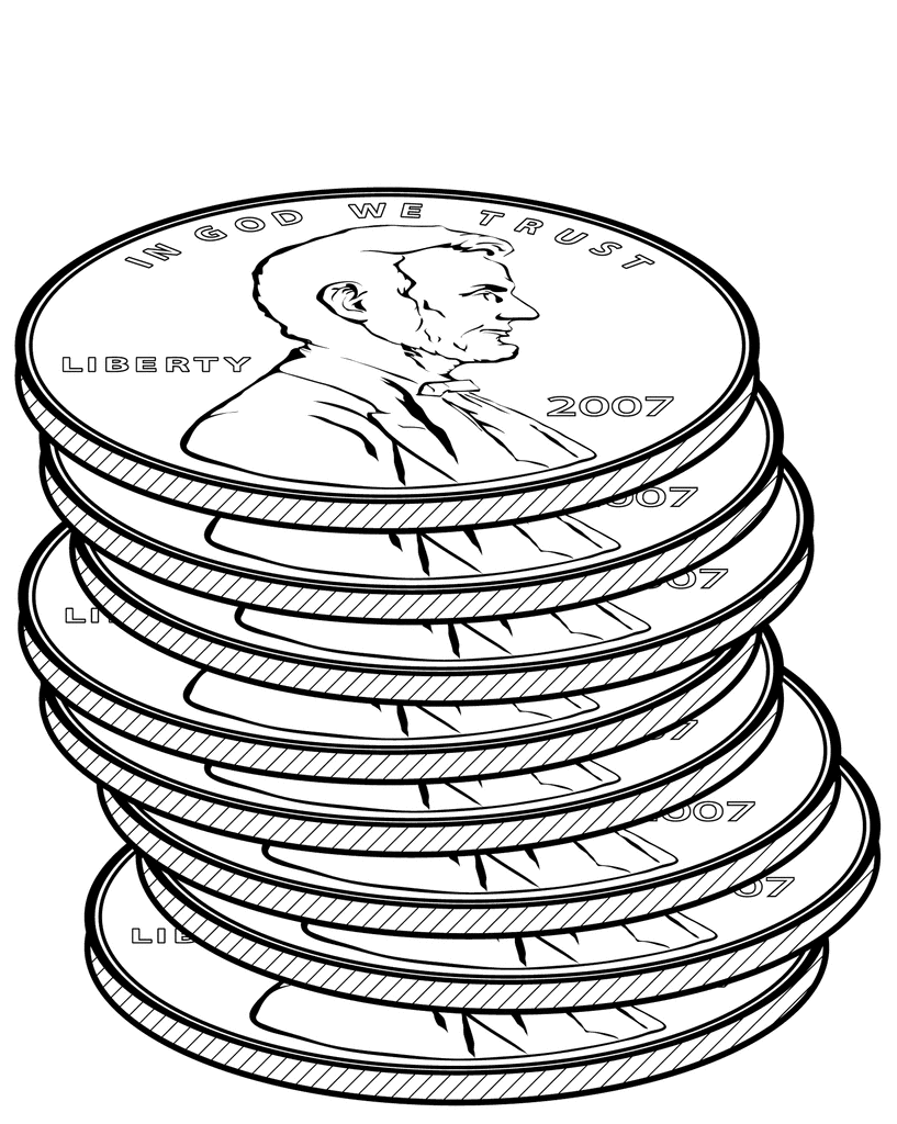 Download monedas para pintar clipart Penny Coin Clip art.
