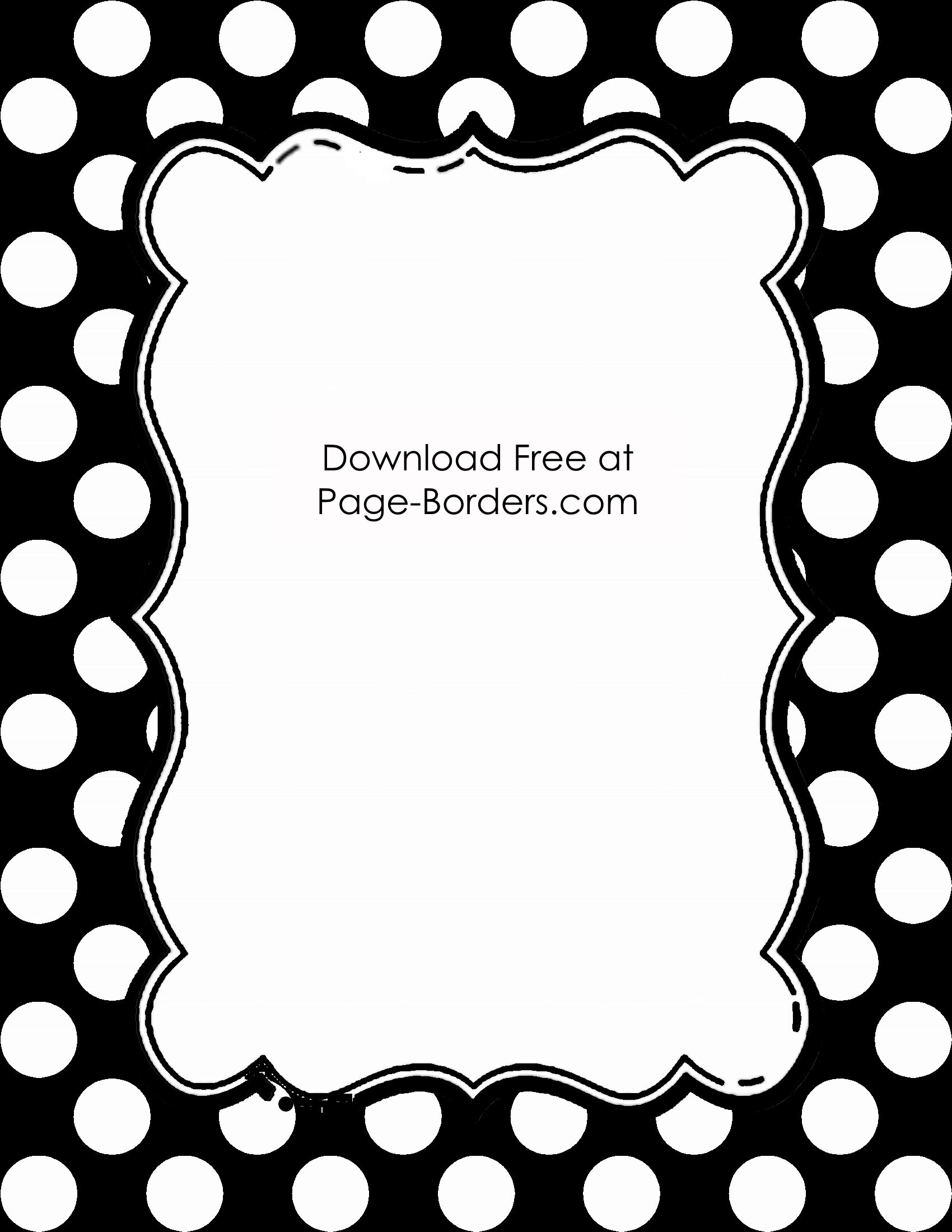 Free Polka Dot Border Templates in 16 Colors.