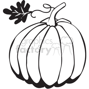 black and white pumpkin clipart. Royalty.