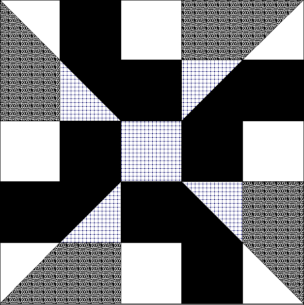 Square Black And White Quilt Clipart.