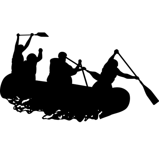 White Water Rafting Clipart.
