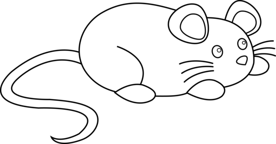 Cute Rat Clipart Black And White.
