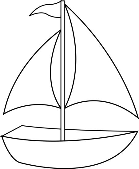 Sailboat Clipart Black And White.