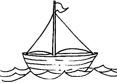 Boat Black And White Clipart.