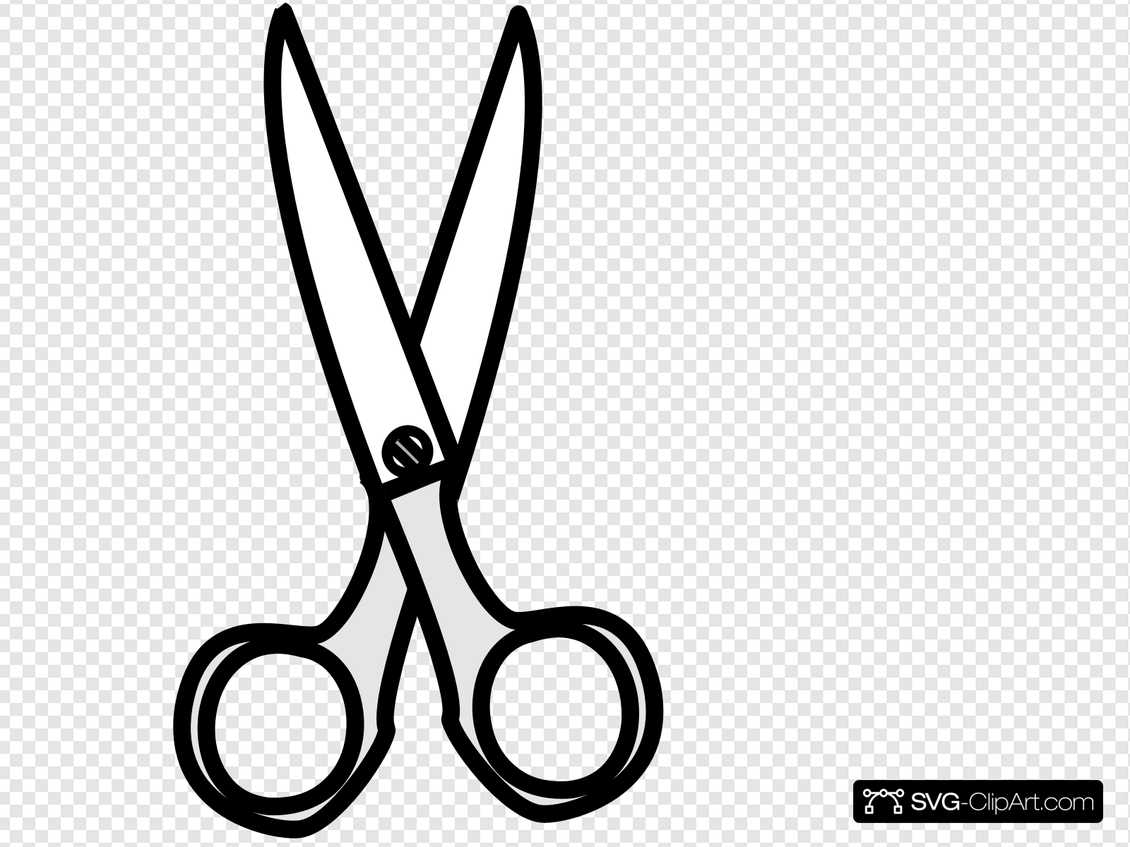 Black & White Scissors Clip art, Icon and SVG.