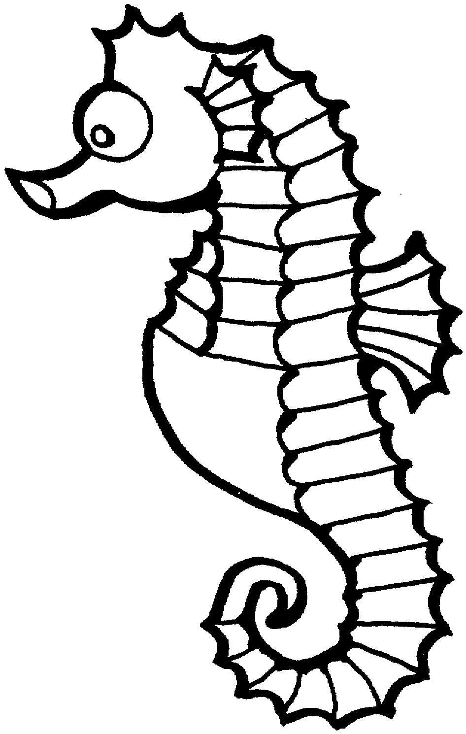 Seahorse Clipart Black And White.