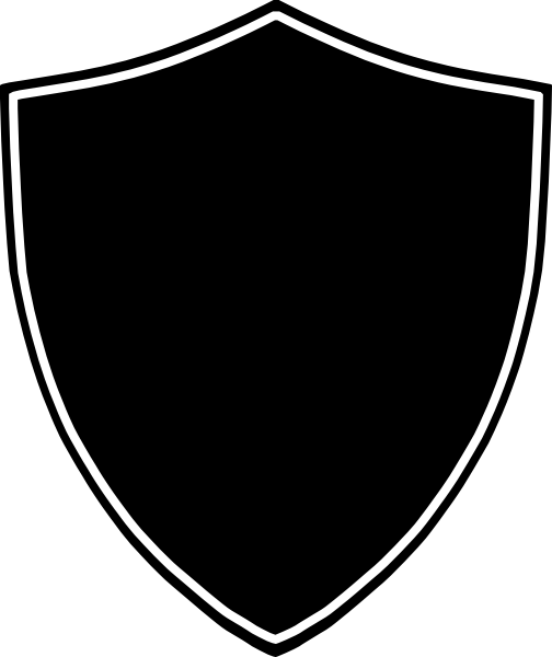 Download Shield Clip Art Black And White Transparent HQ PNG.
