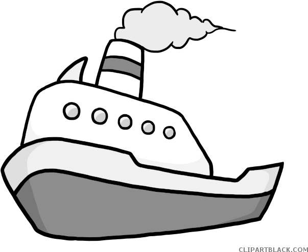 Fishing Boat Clipart Black And White.