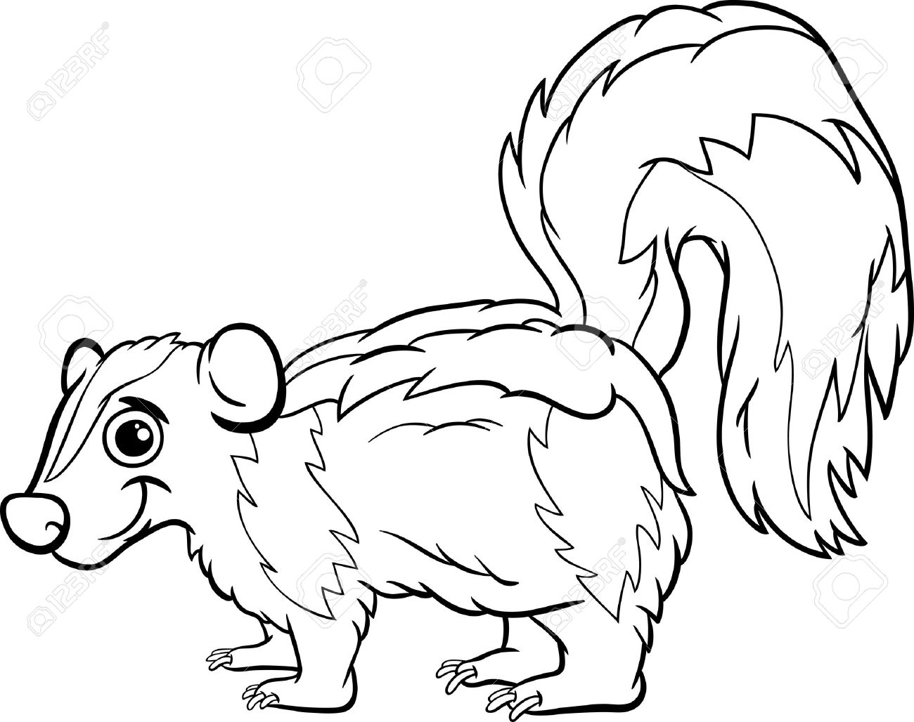500 Skunk free clipart.