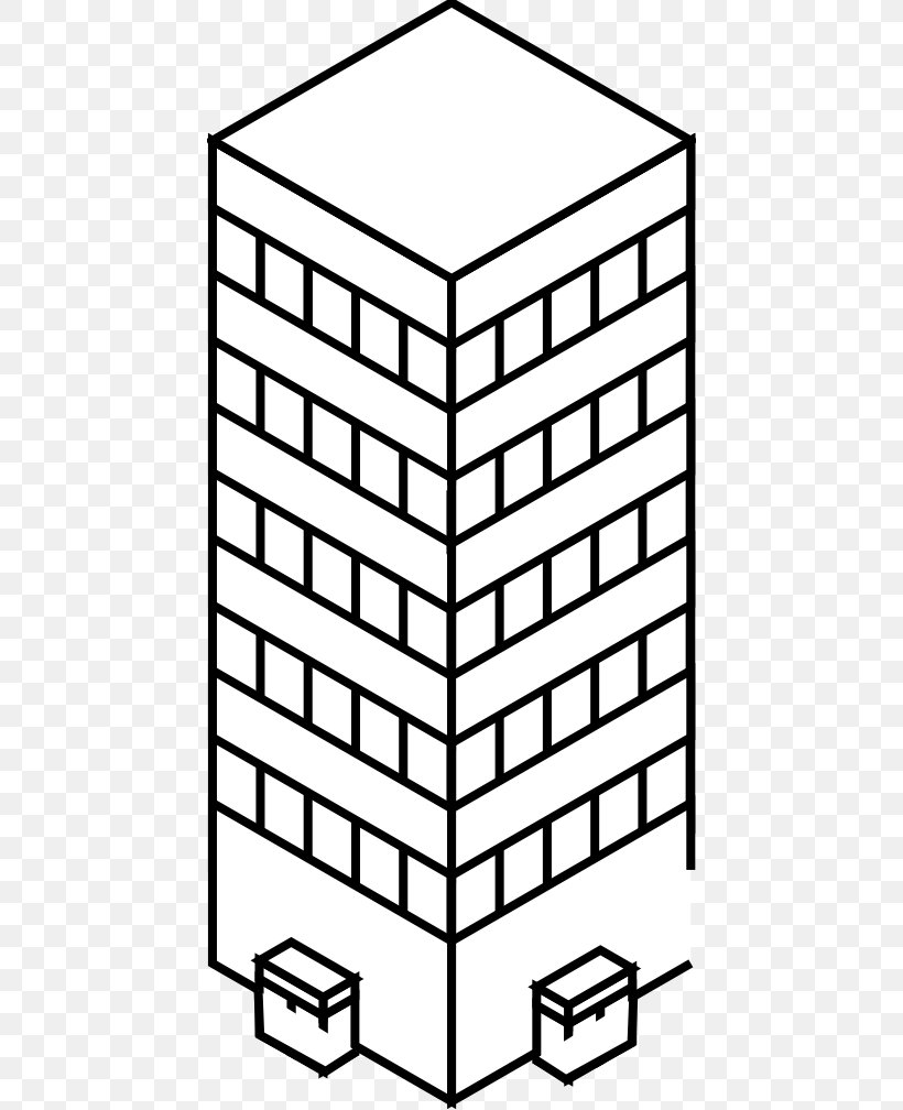 Clip Art Black And White Skyscraper Vector Graphics Drawing.