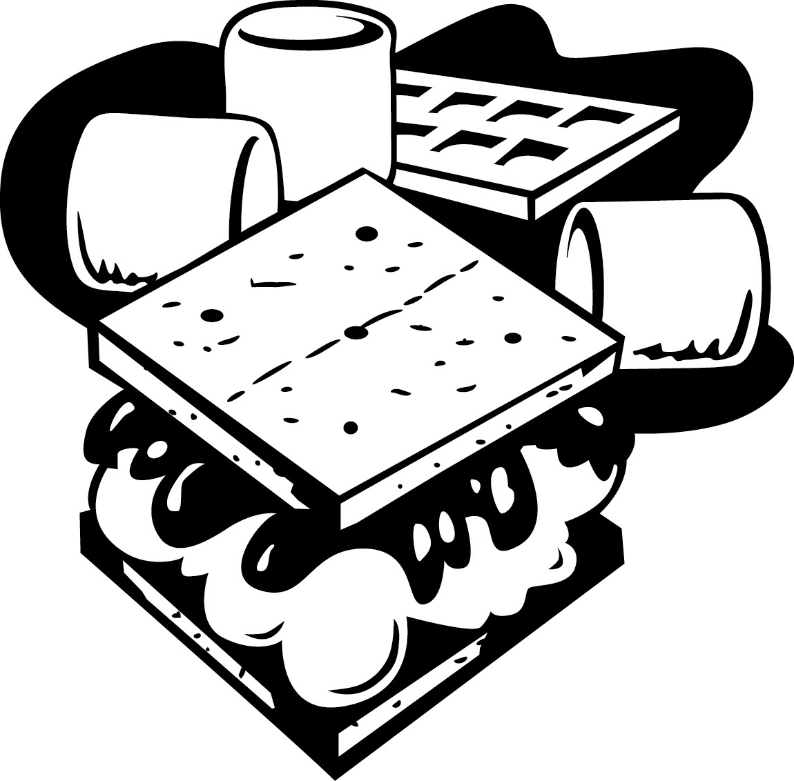 Smores Clipart Black And White.