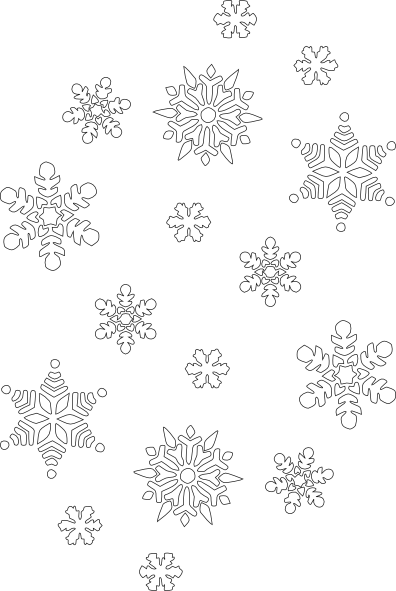Collection of 14 free Snowflakes clipart black and white bill.