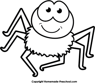 Cute Spider Clipart Black And White.
