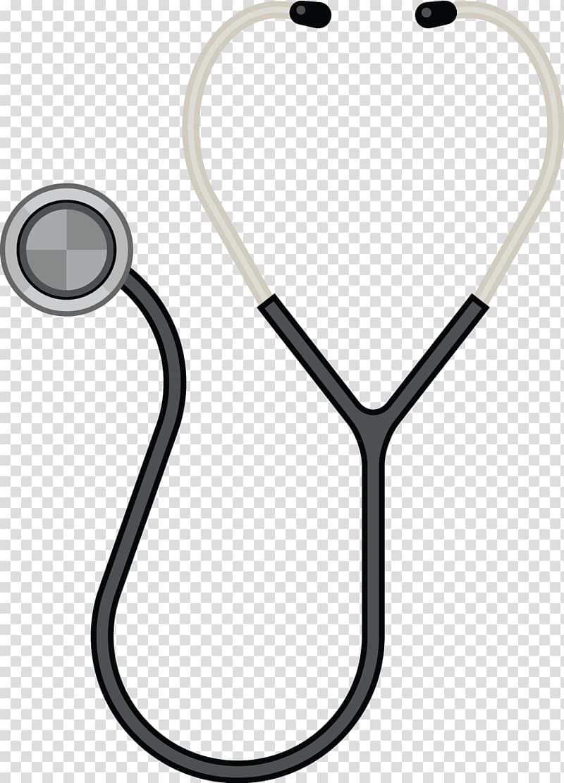 Black and white stethoscope illustration, Listen heart.