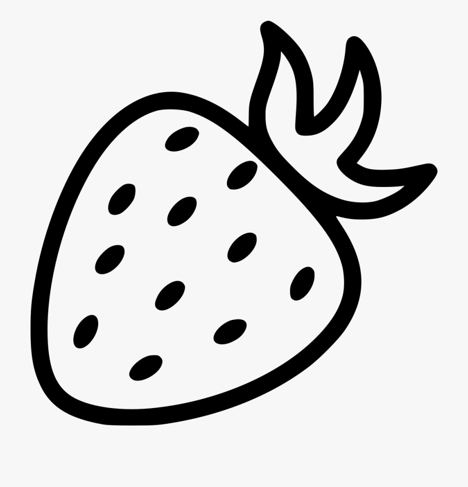 Strawberry Black And White Png.