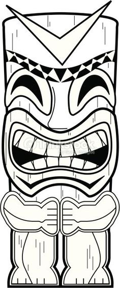 Black And White Tiki Clip Art 20 Free Cliparts Download Images On 