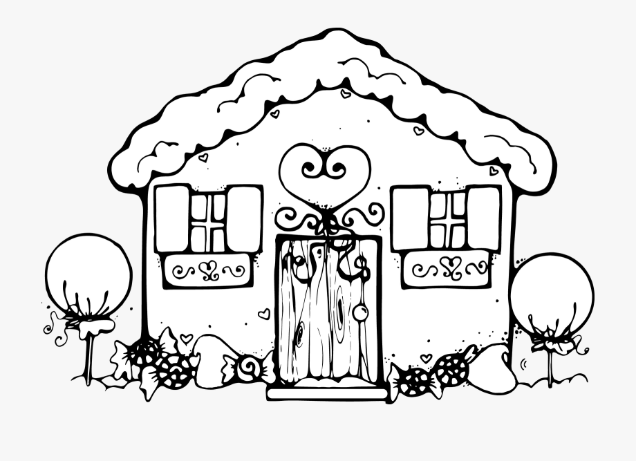 House Black And White Clipart Cute.