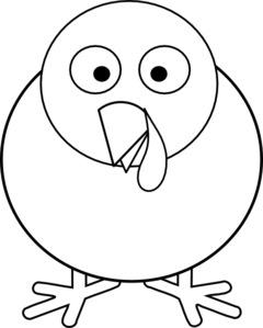Turkey Clipart In Black And White.