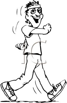 Walking clipart black and white 8 » Clipart Station.
