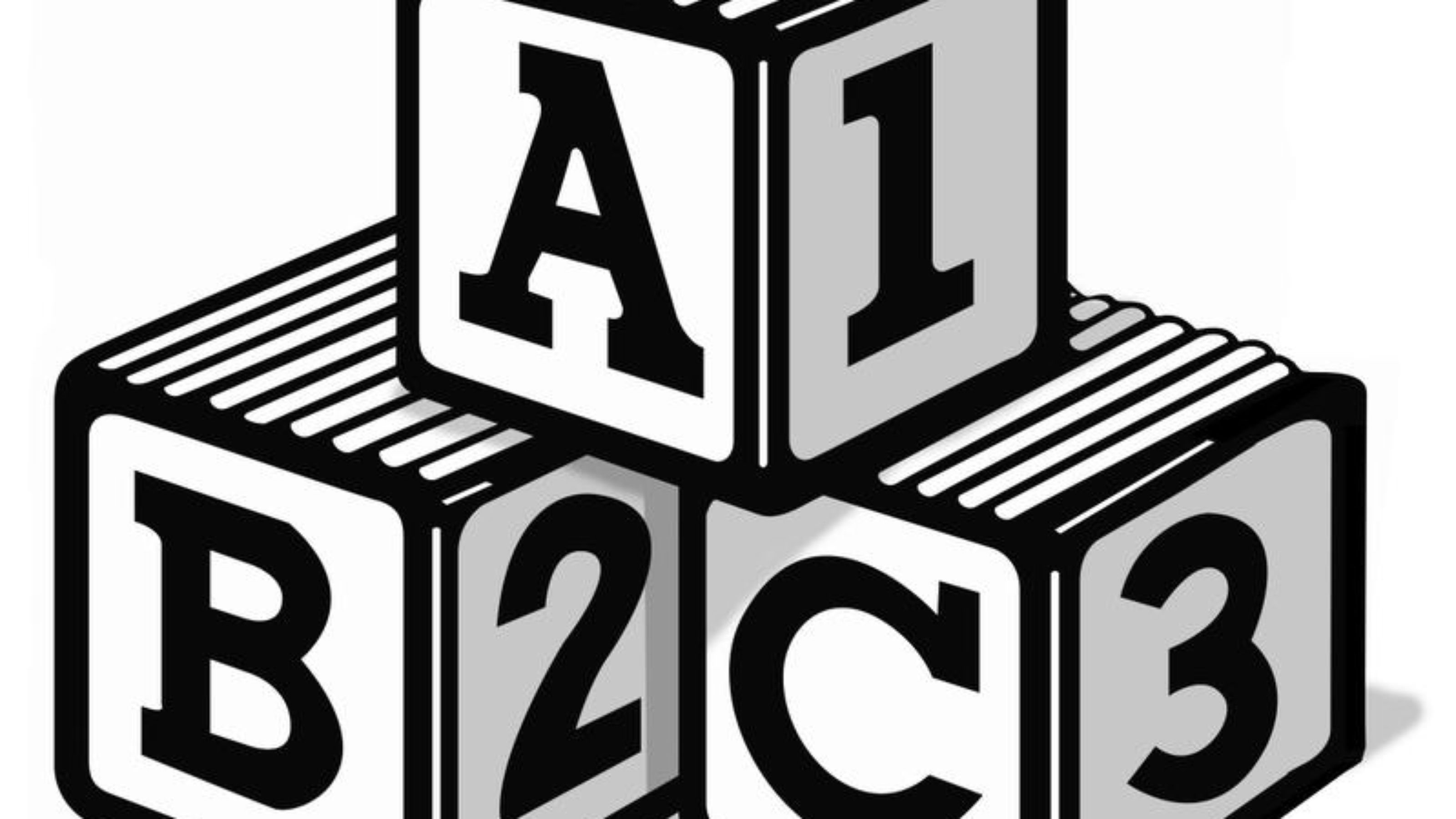 Free Abc Blocks Black And White, Download Free Clip Art.
