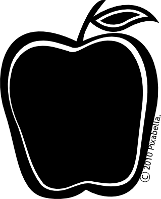 Apple Clipart Black And White.