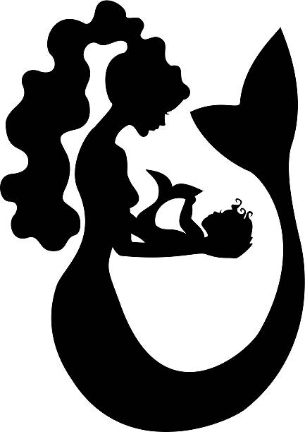 Baby Mermaid Clipart.