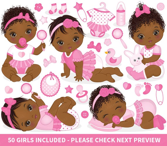 Black Baby Shower Clip Art 20 Free Cliparts | Download Images On ...