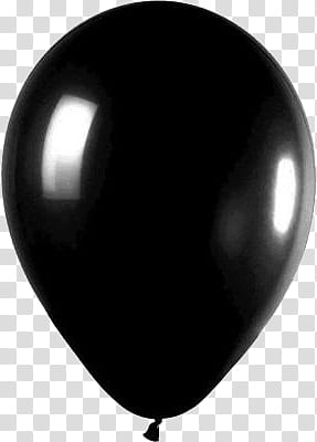 Happy New Year , black balloon transparent background PNG.