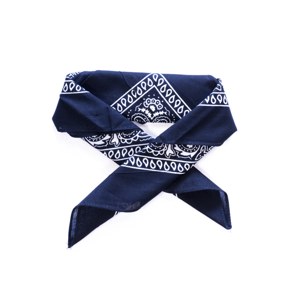 BLACK PAISLEY BANDANA.