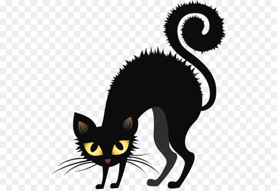 Black Cat Halloween clipart.