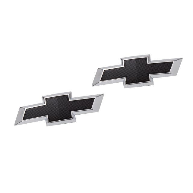 Front and Rear Bowtie Emblems in Black.