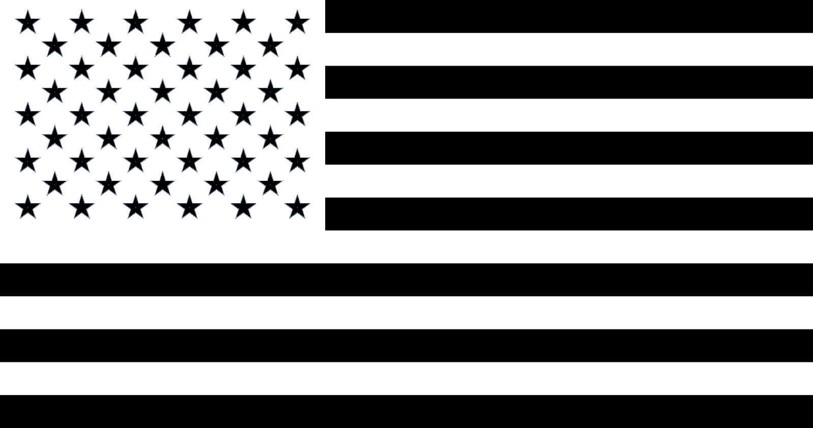Flag of the United States Black Clip art.