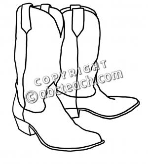 Free Cowboy boot outline.