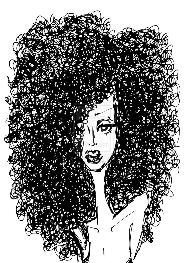 Curly Hair Clipart.