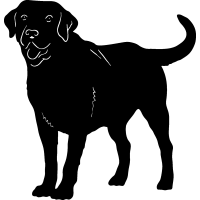 Black dog clip art.