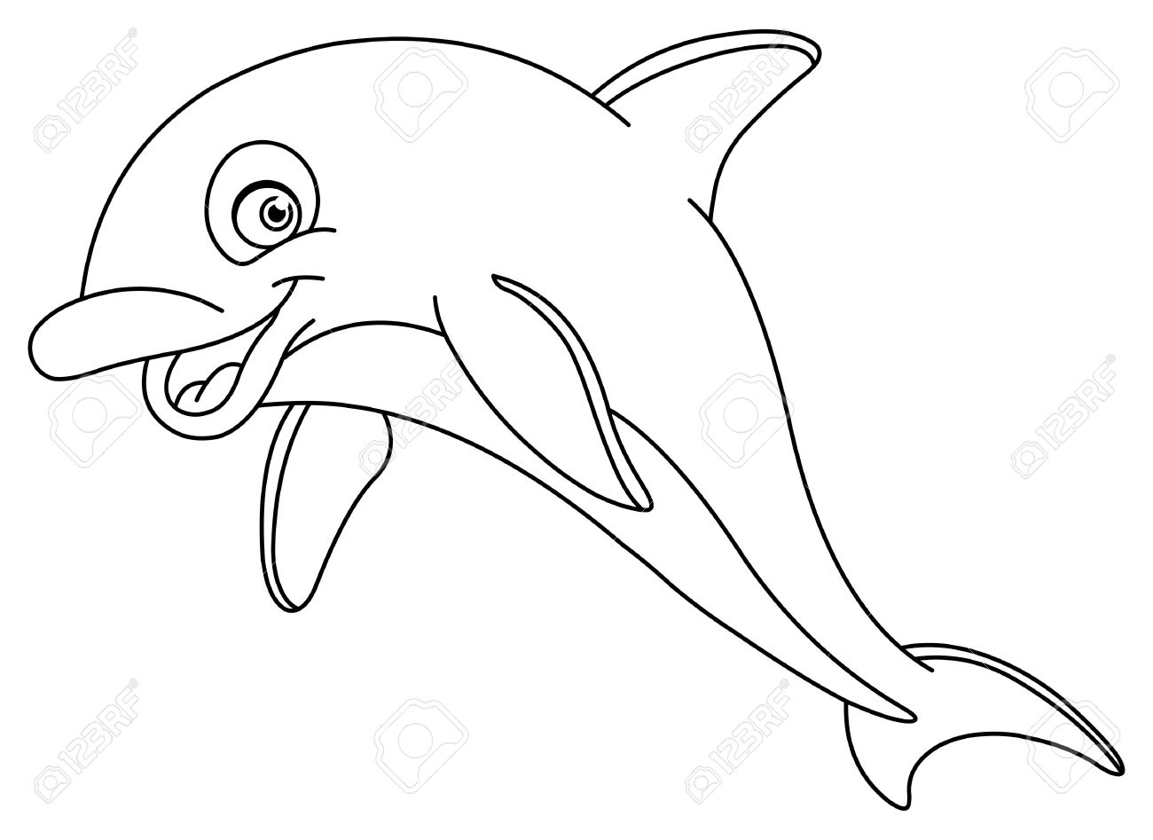 Dolphin Black And White Clip art of Dolphin Clipart #5429.