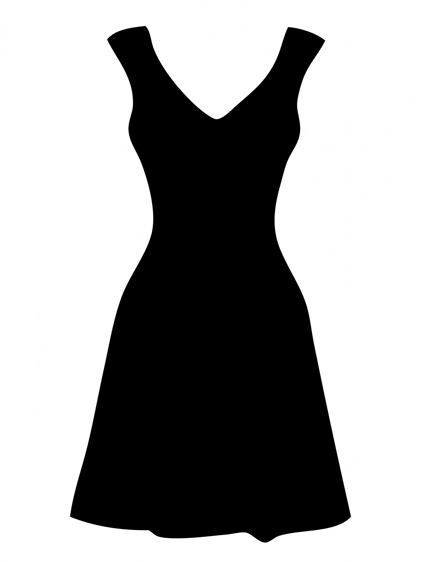 Black dress clip art.