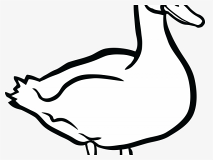 Free Duck Black And White Clip Art with No Background.