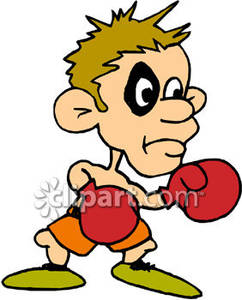 Boxer With Black Eye Clipart.