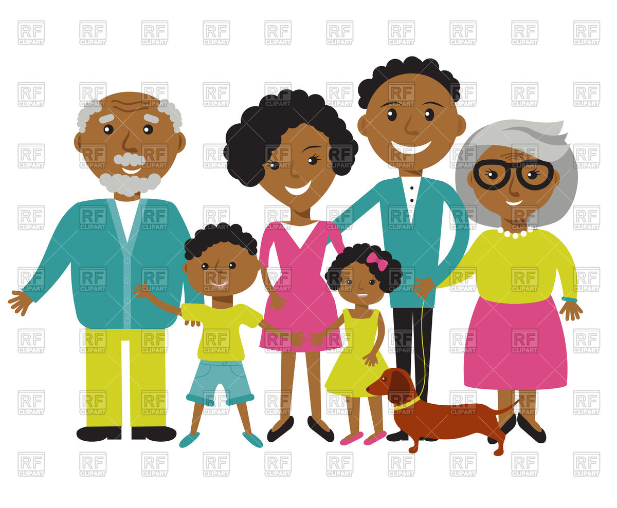 African Family Clipart.