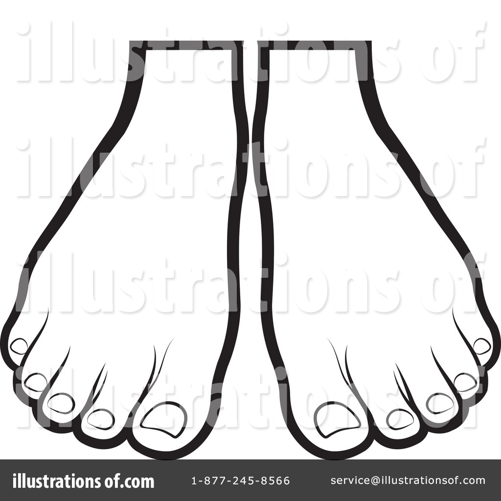 Foot Clip Art Black And White.