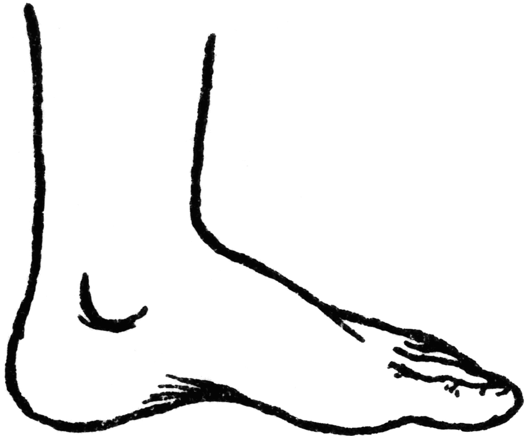 Foot Black And White Clipart.