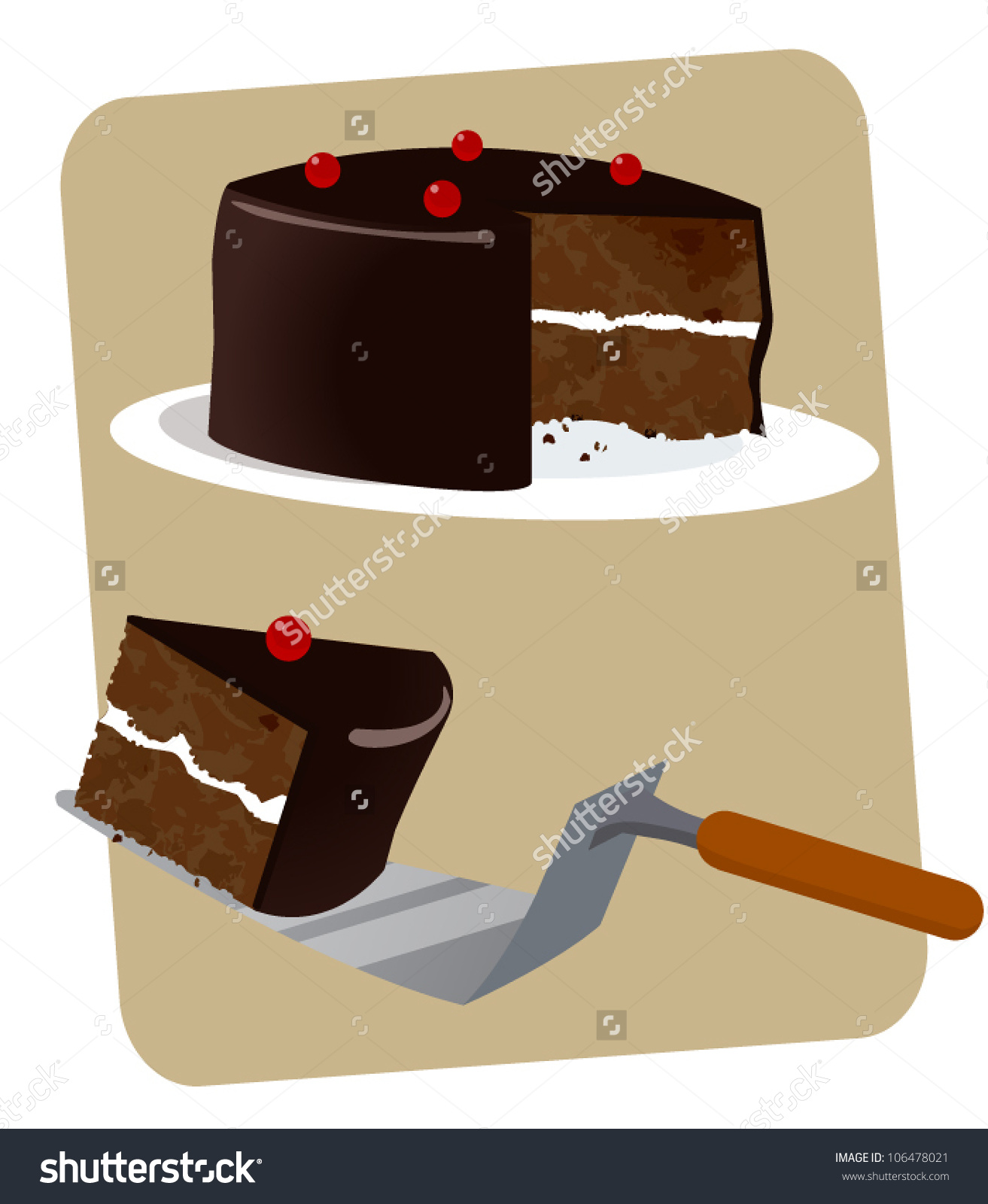 Шварцвальд торт рисунок