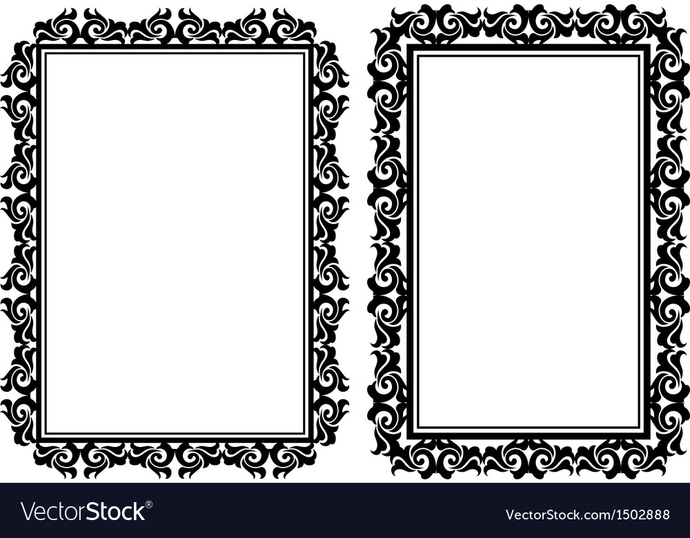 Rectangular frames.