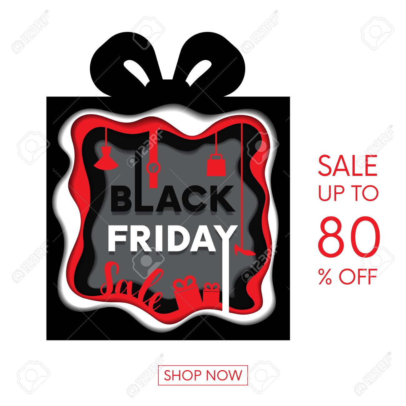 Black Friday shopping sale in abstract multi layers including...